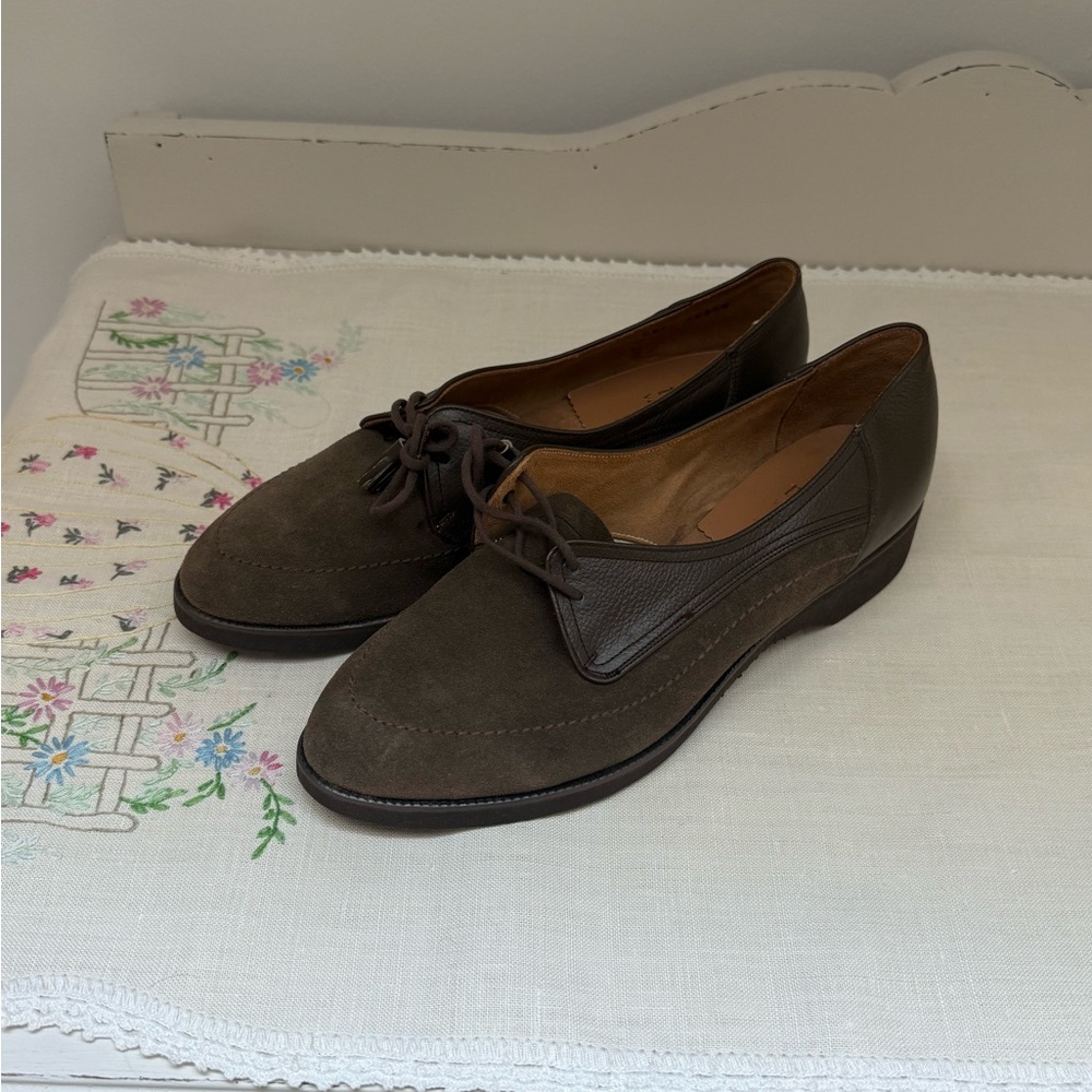 NOS Vintage Brown/Olive Lace-Up Shoes